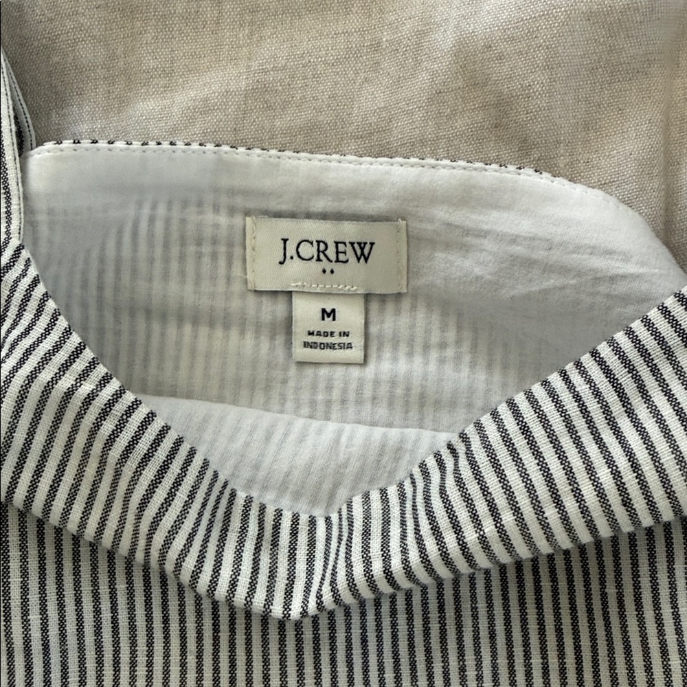 J Crew - Striped Square-Neck Tank Top in Black and White - Picture 2 of 5